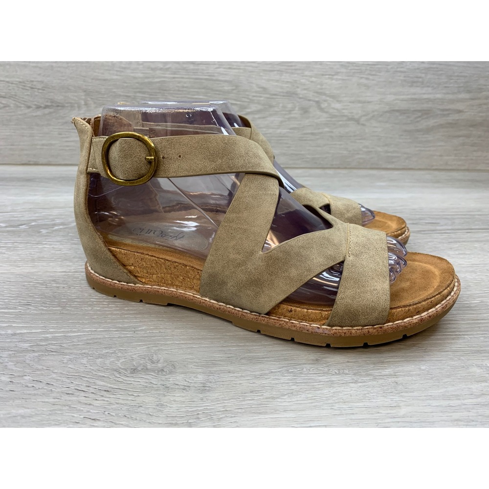 EuroSoft by Sofft Gionna Taupe Strappy Gladiator Sandals Women's 7 Comfort Shoes